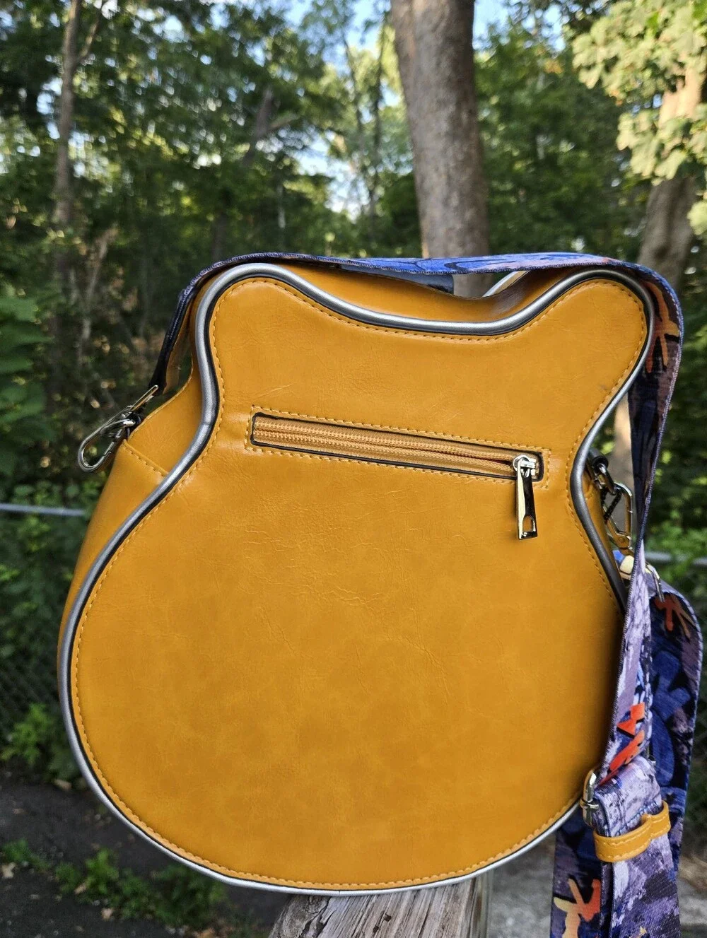 Guitar-Shaped Crossbody Bag NWT